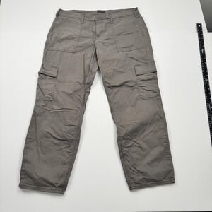 Silver Jeans Suki Cargo Pants Womens 14W (38x27) Gray Straight Utility Pockets